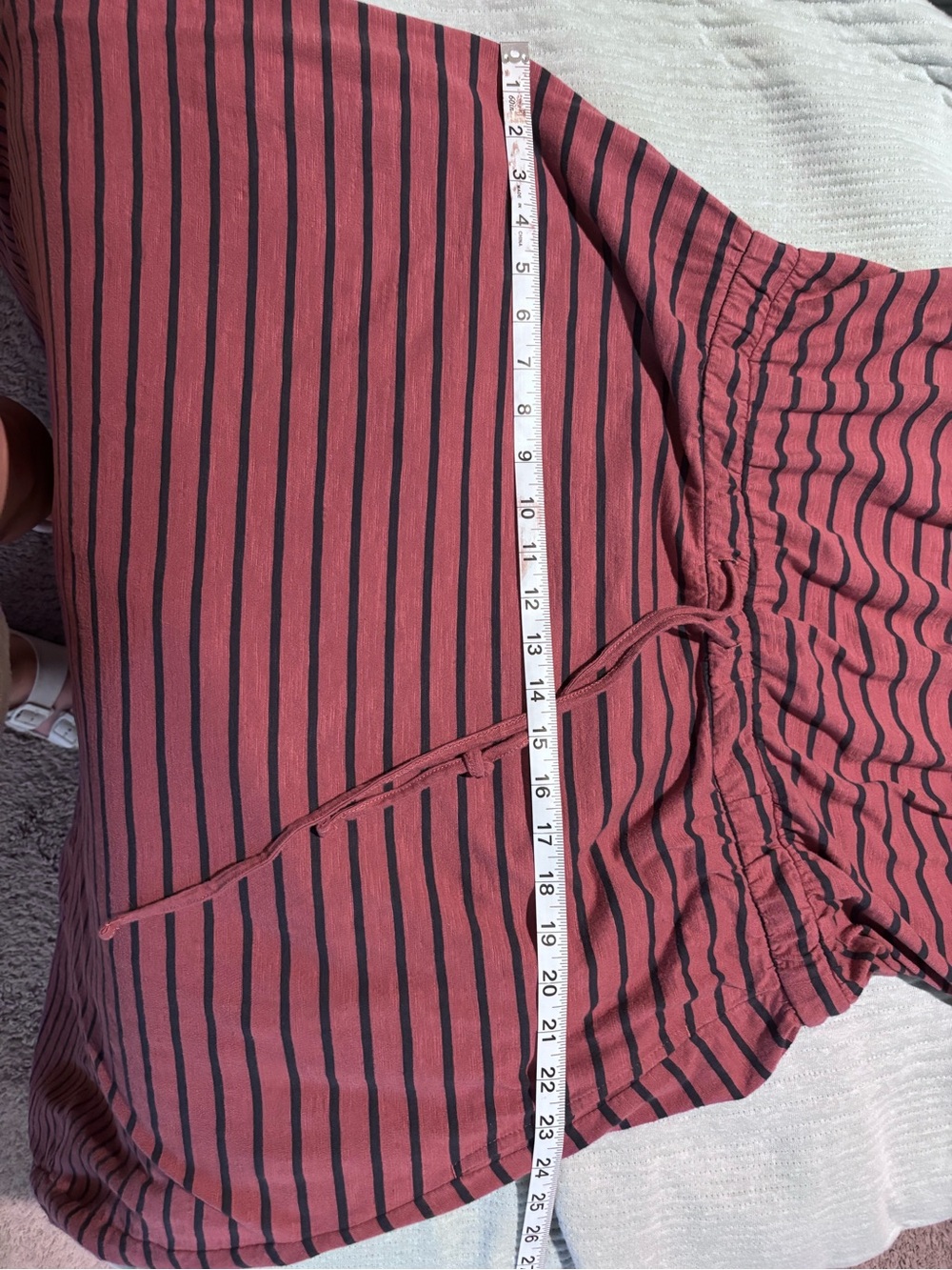 Pact Maxi Dress Mauve/Navy Stripes 100% Organic Cotton L - Picture 9 of 10